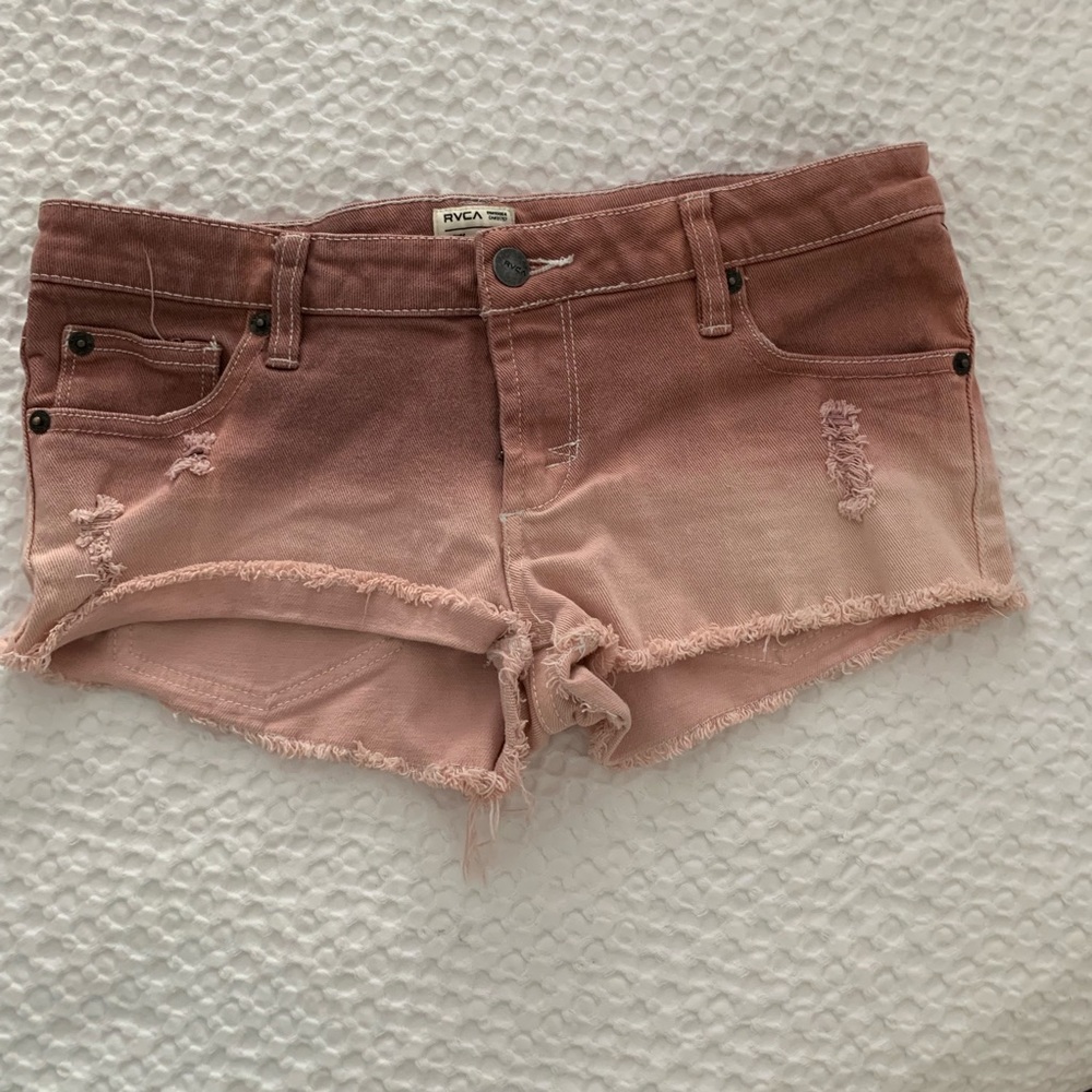 RVCA Sz Sm/26 Blush Pink Denim  Short